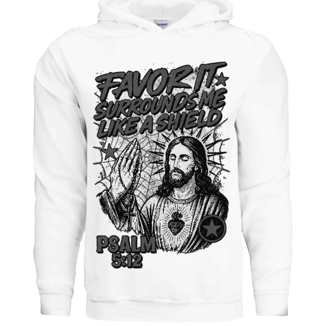 Favor of God “Favor It Surrounds Me Like a Shield” Hoodie – Psalm 5:12 | Christian Hoodie |Faith|