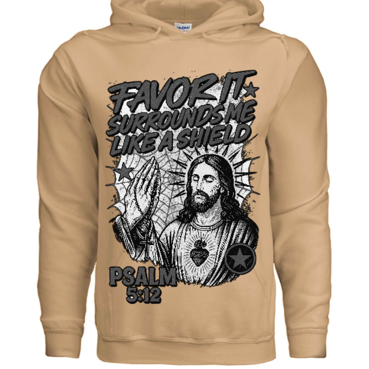 Favor of God “Favor It Surrounds Me Like a Shield” Hoodie – Psalm 5:12 | Christian Hoodie |Faith|