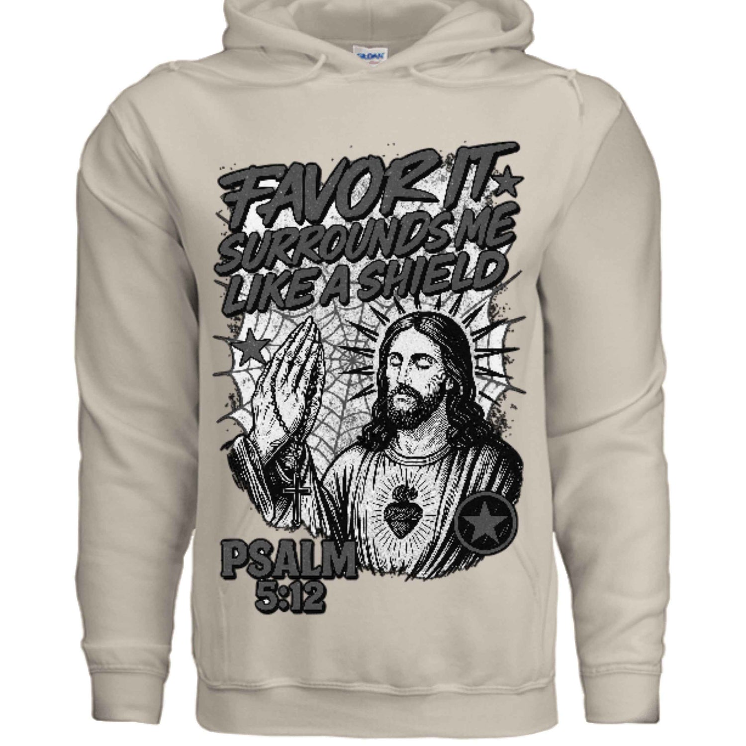 Favor of God “Favor It Surrounds Me Like a Shield” Hoodie – Psalm 5:12 | Christian Hoodie |Faith|