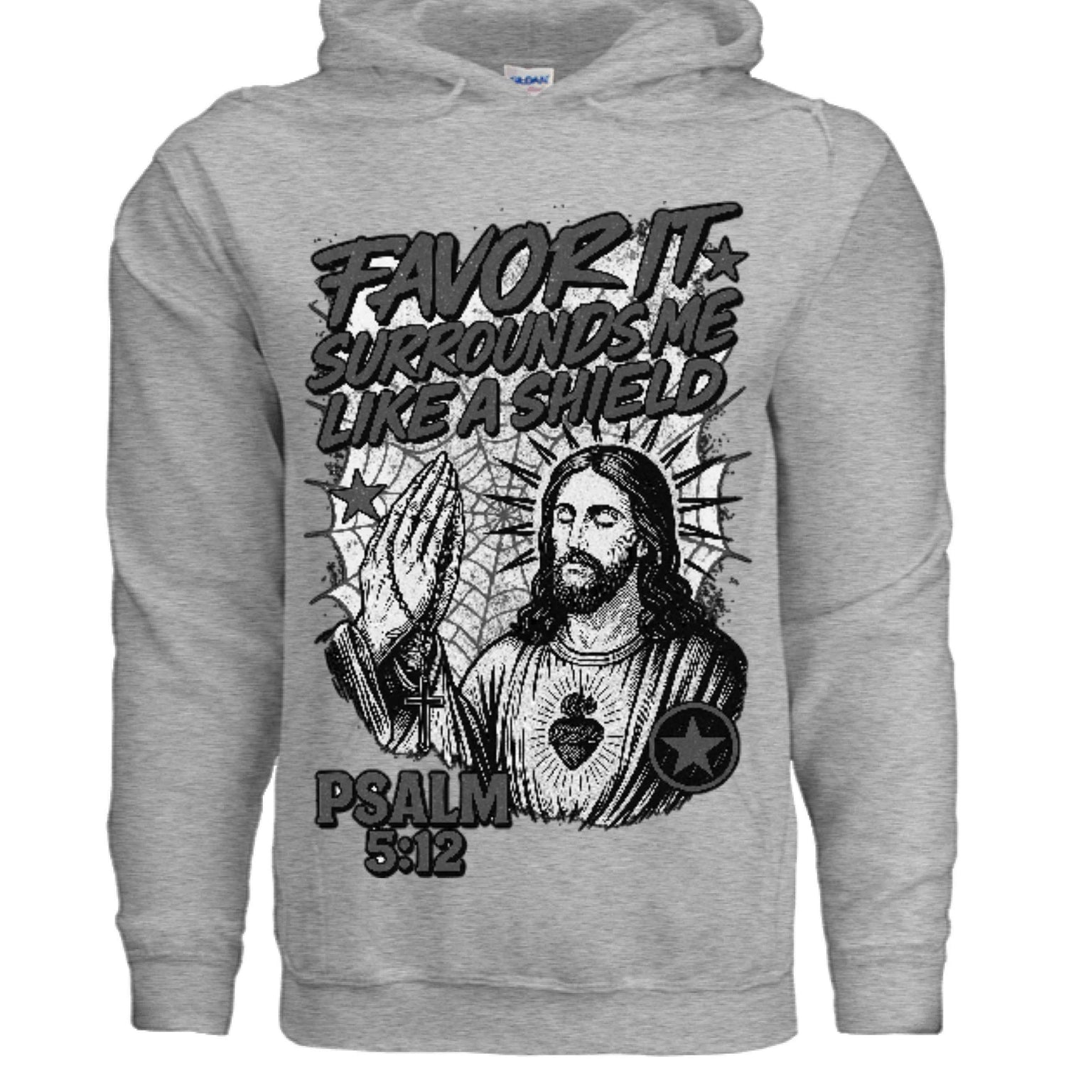 Favor of God “Favor It Surrounds Me Like a Shield” Hoodie – Psalm 5:12 | Christian Hoodie |Faith|