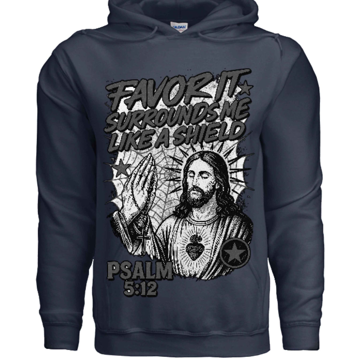 Favor of God “Favor It Surrounds Me Like a Shield” Hoodie – Psalm 5:12 | Christian Hoodie |Faith|