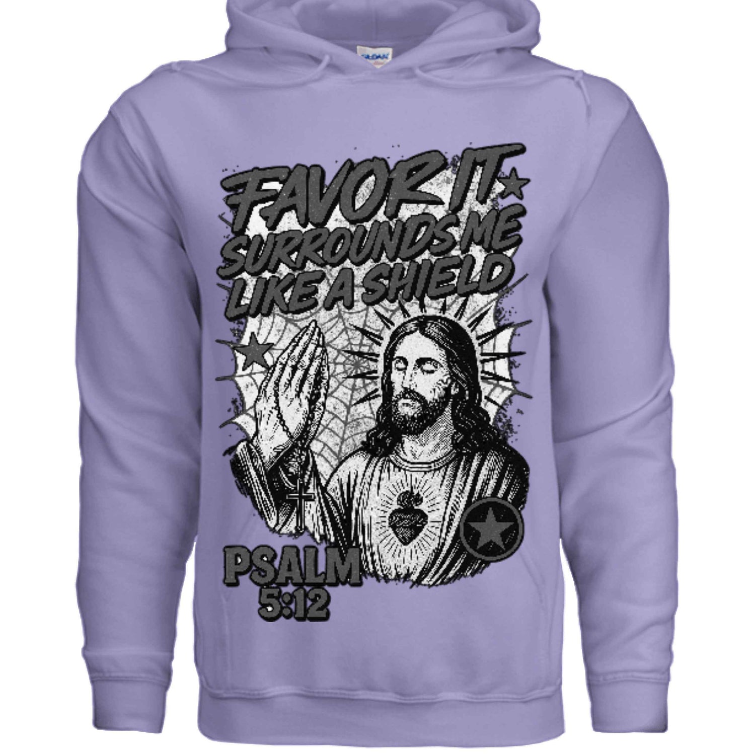 Favor of God “Favor It Surrounds Me Like a Shield” Hoodie – Psalm 5:12 | Christian Hoodie |Faith|