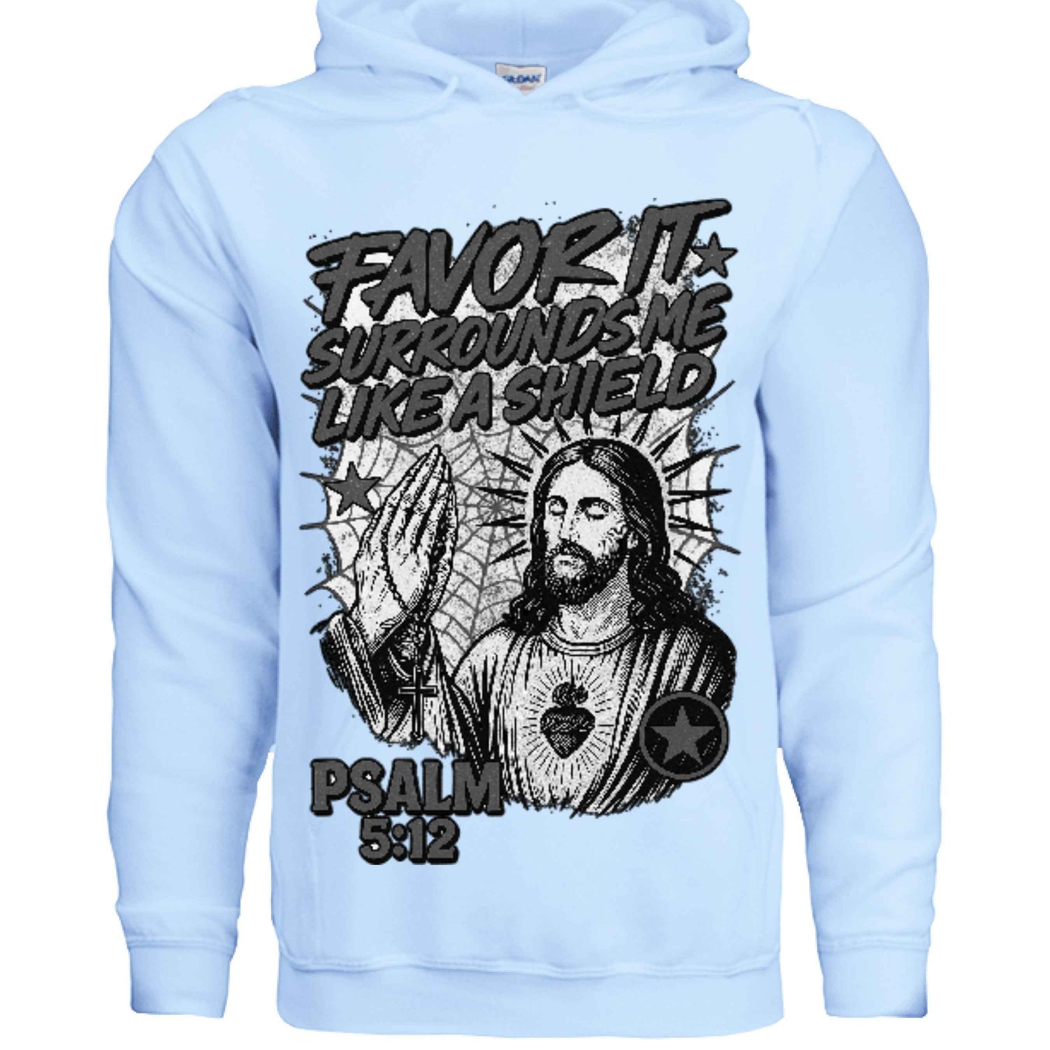 Favor of God “Favor It Surrounds Me Like a Shield” Hoodie – Psalm 5:12 | Christian Hoodie |Faith|