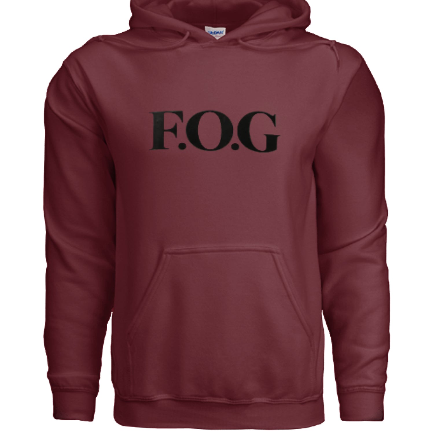 Christian Hoodie - F.O.G Signature Unisex Faith Streetwear in garnet featuring prominent F.O.G logo.