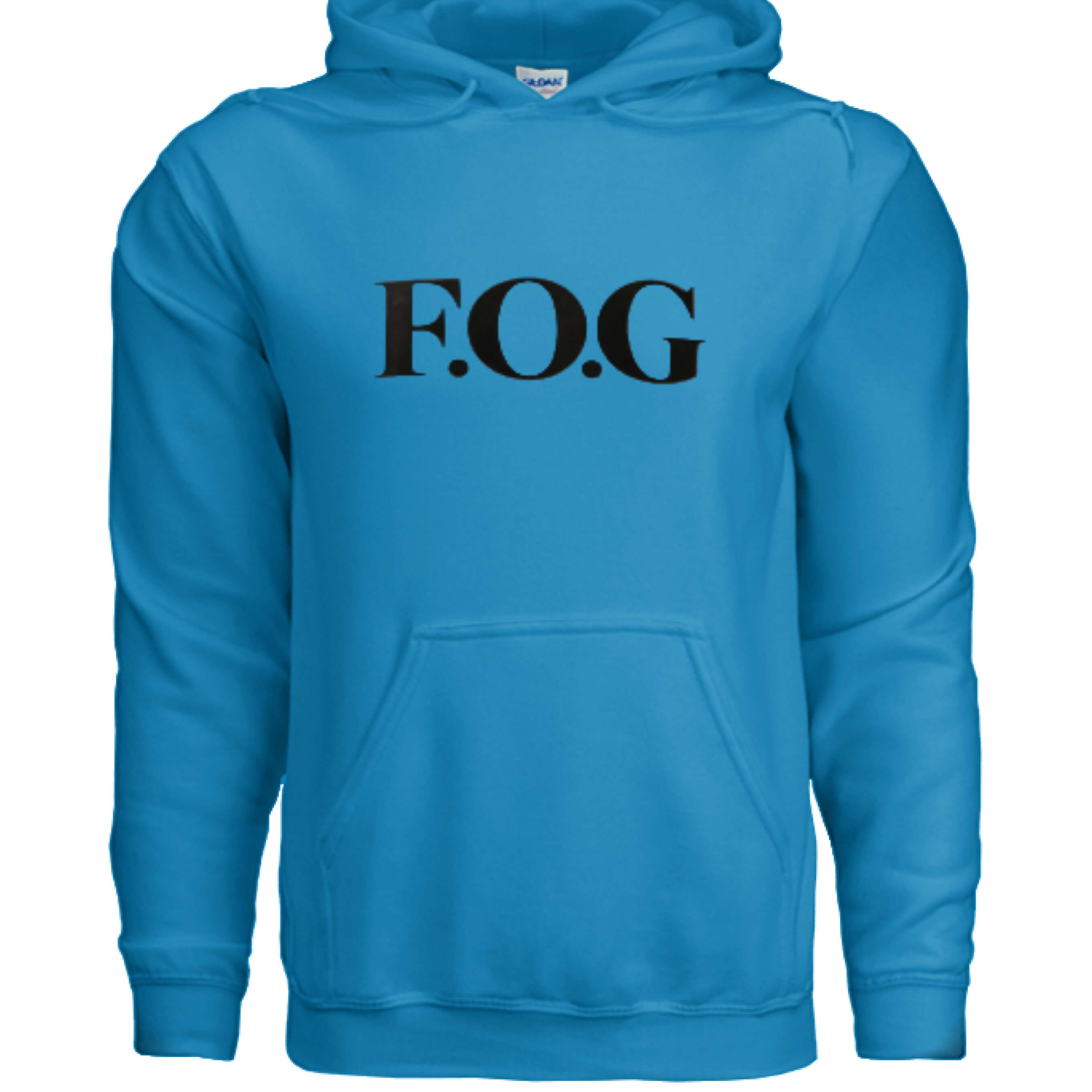 Christian Hoodie - F.O.G Signature Unisex Faith Streetwear in sapphire featuring prominent F.O.G logo.