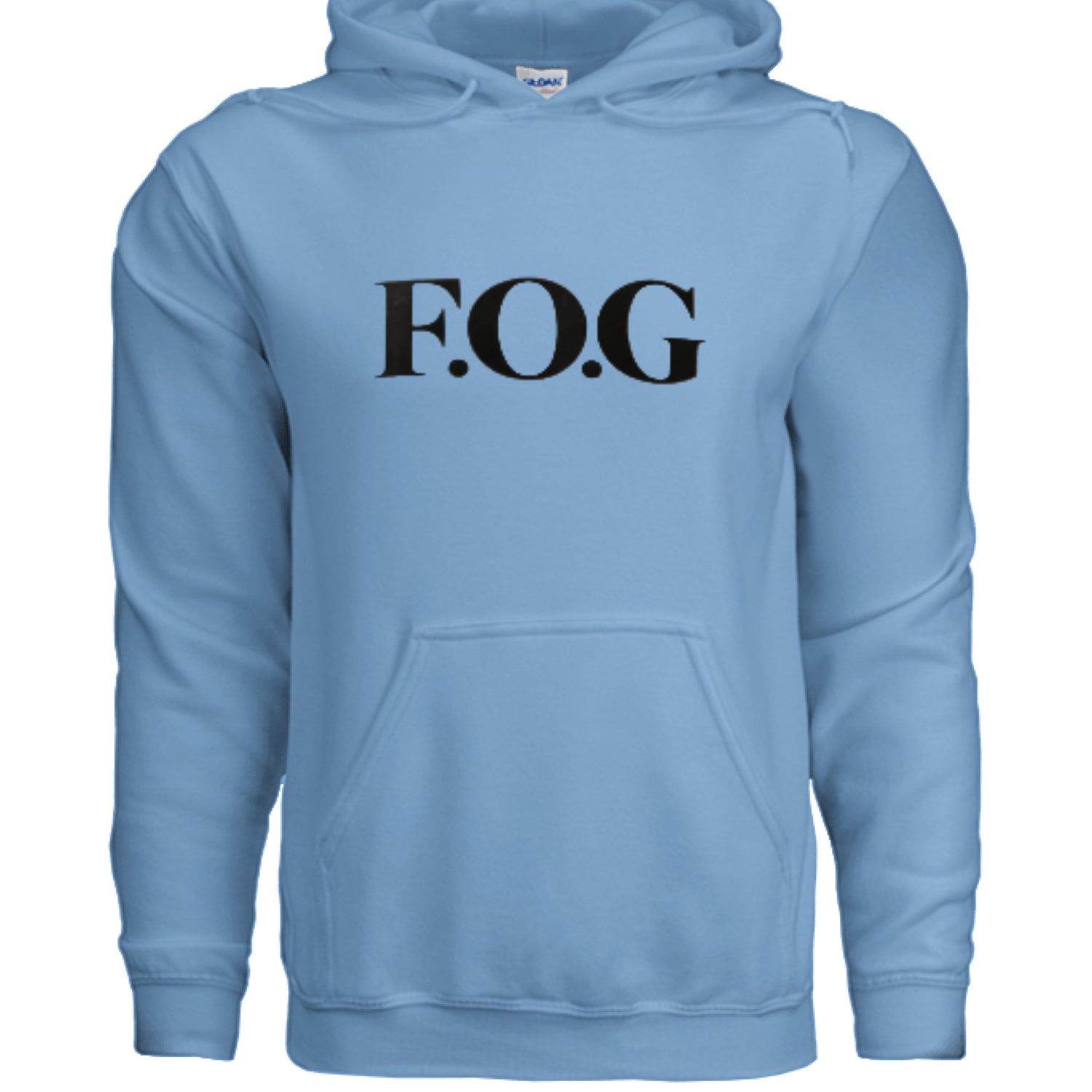 Christian Hoodie - F.O.G Signature Unisex Faith Streetwear in carolina blue featuring prominent F.O.G logo.