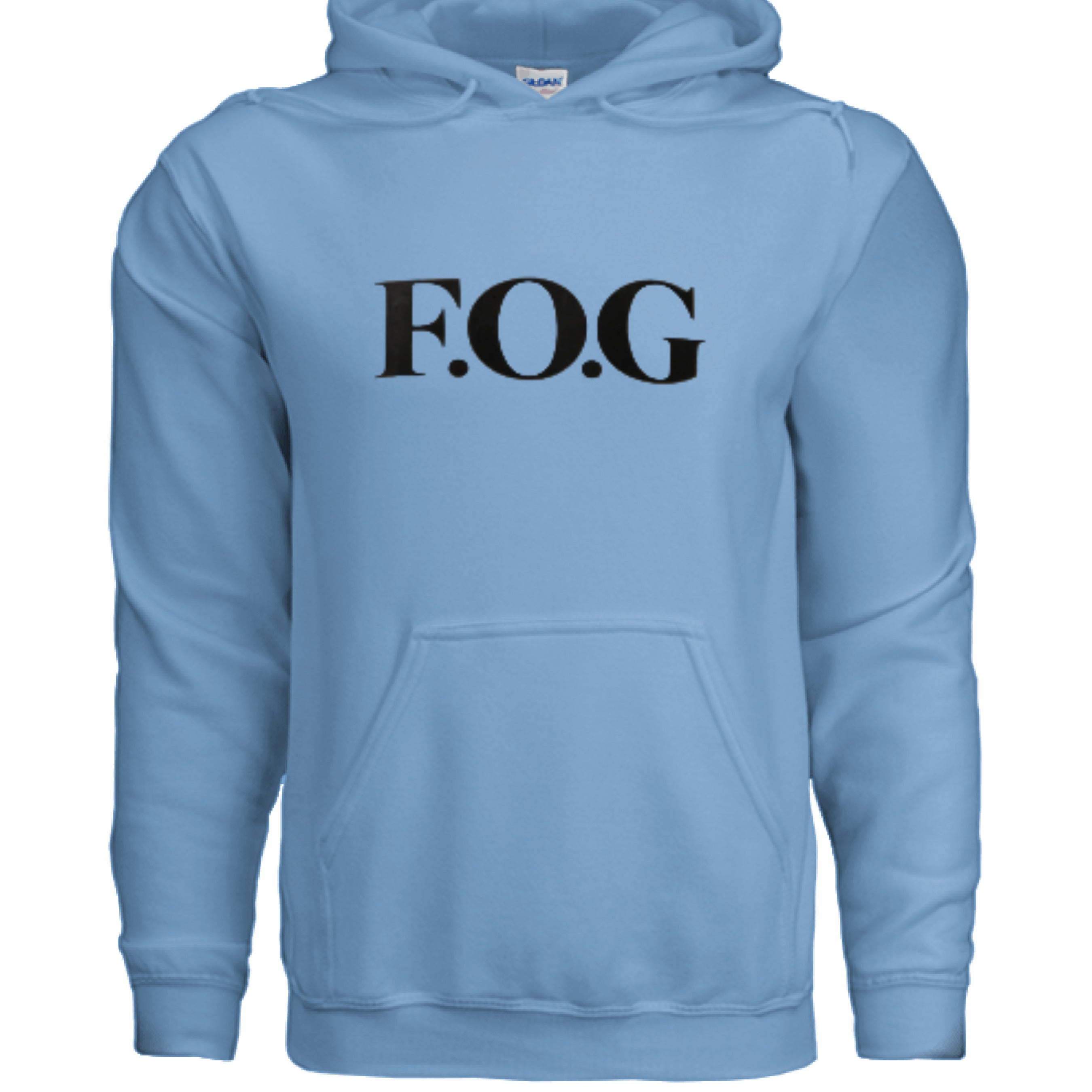 Christian Hoodie - F.O.G Signature Unisex Faith Streetwear in carolina blue featuring prominent F.O.G logo.