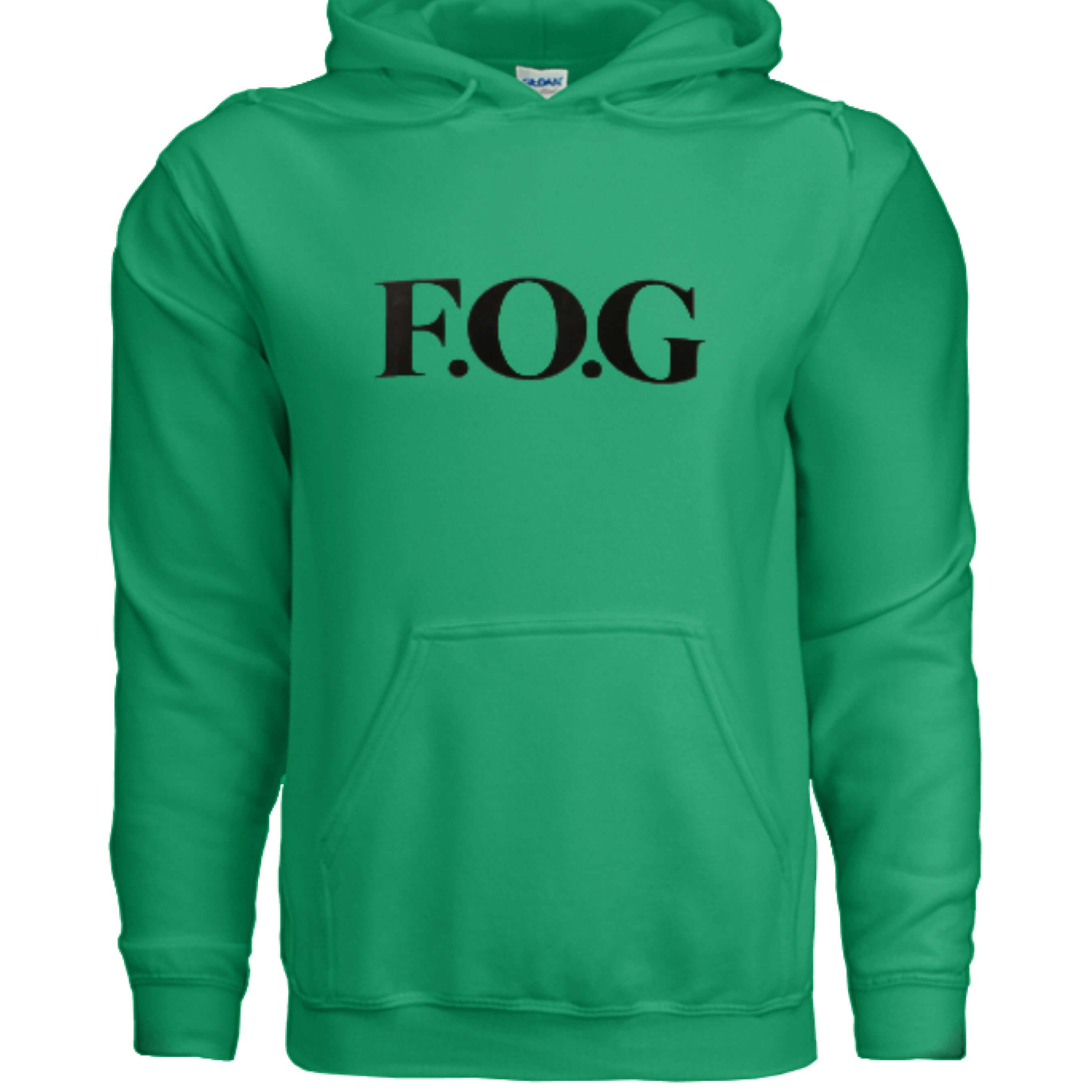 Christian Hoodie - F.O.G Signature Unisex Faith Streetwear in irish green featuring prominent F.O.G logo.