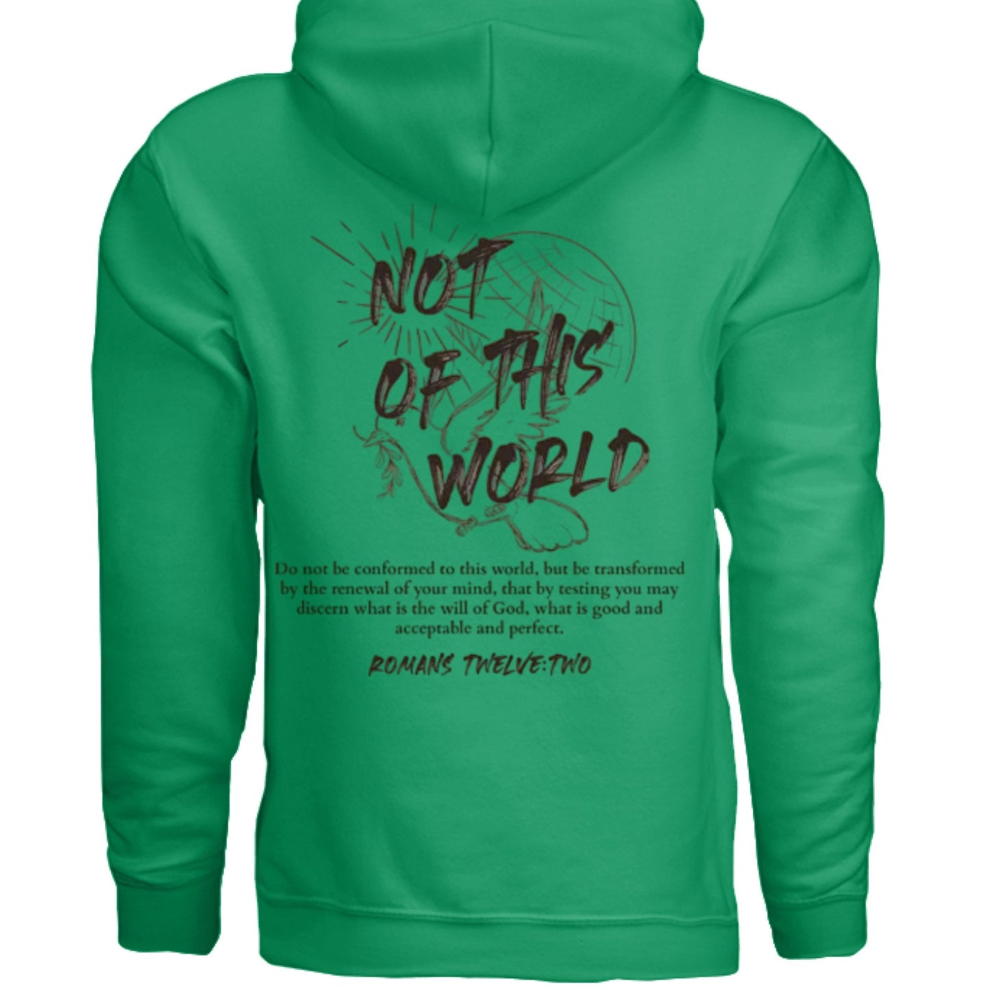Not of This World Bible Verse Unisex Hoodie Back Print Streetwear Tops Jesus Faith Graphic Tees Unisex Christian Clothing Gifts - FAVOR OF GOD CLOTHING