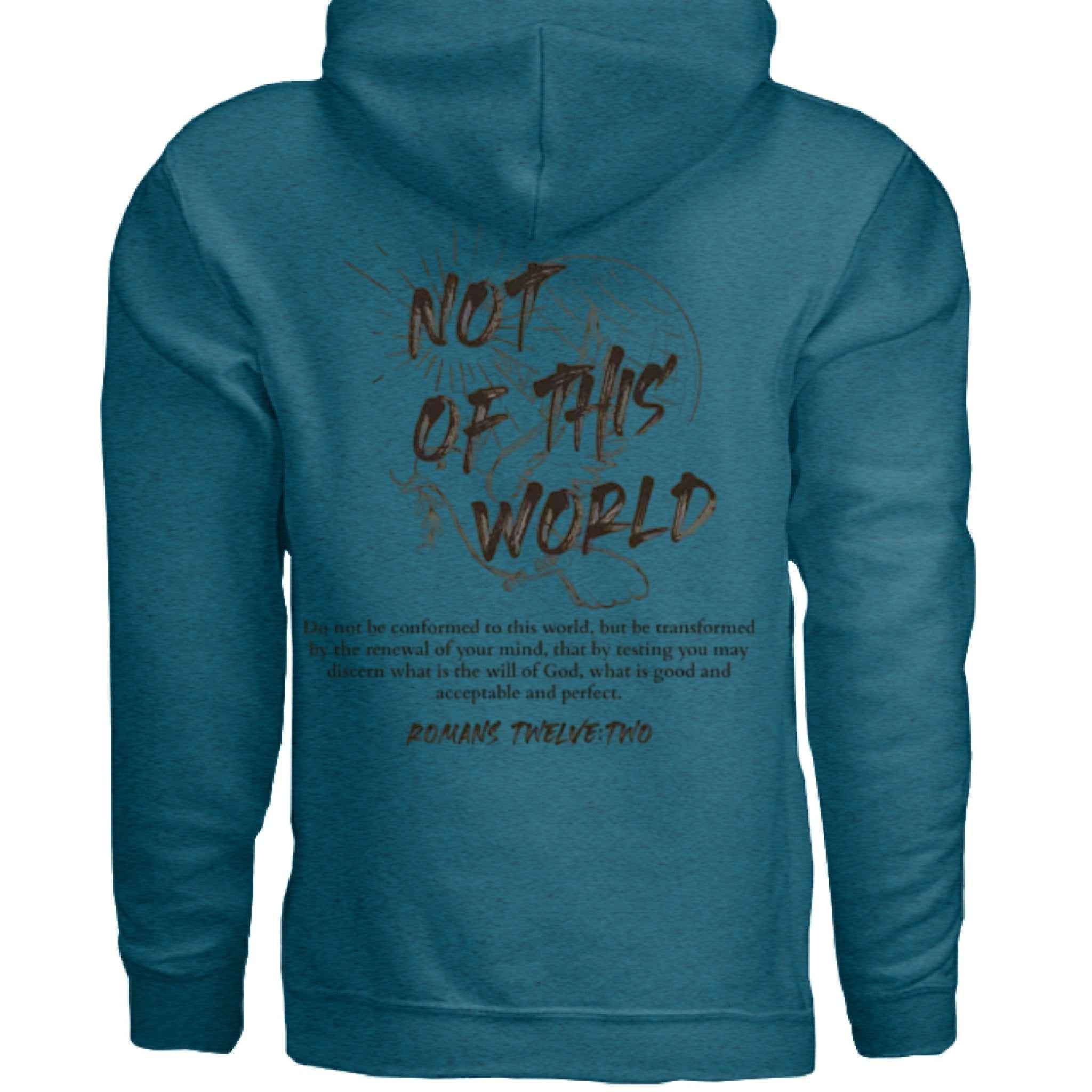 Not of This World Bible Verse Unisex Hoodie Back Print  Jesus, Faith, Christian