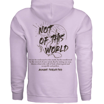 Not of This World Bible Verse Unisex Hoodie Back Print Streetwear Tops Jesus Faith Graphic Tees Unisex Christian Clothing Gifts - FAVOR OF GOD CLOTHING