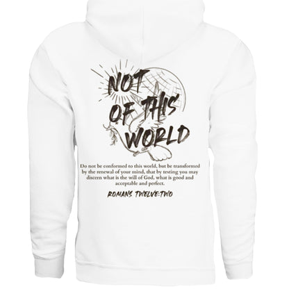 Not of This World Bible Verse Unisex Hoodie Back Print Streetwear Tops Jesus Faith Graphic Tees Unisex Christian Clothing Gifts - FAVOR OF GOD CLOTHING