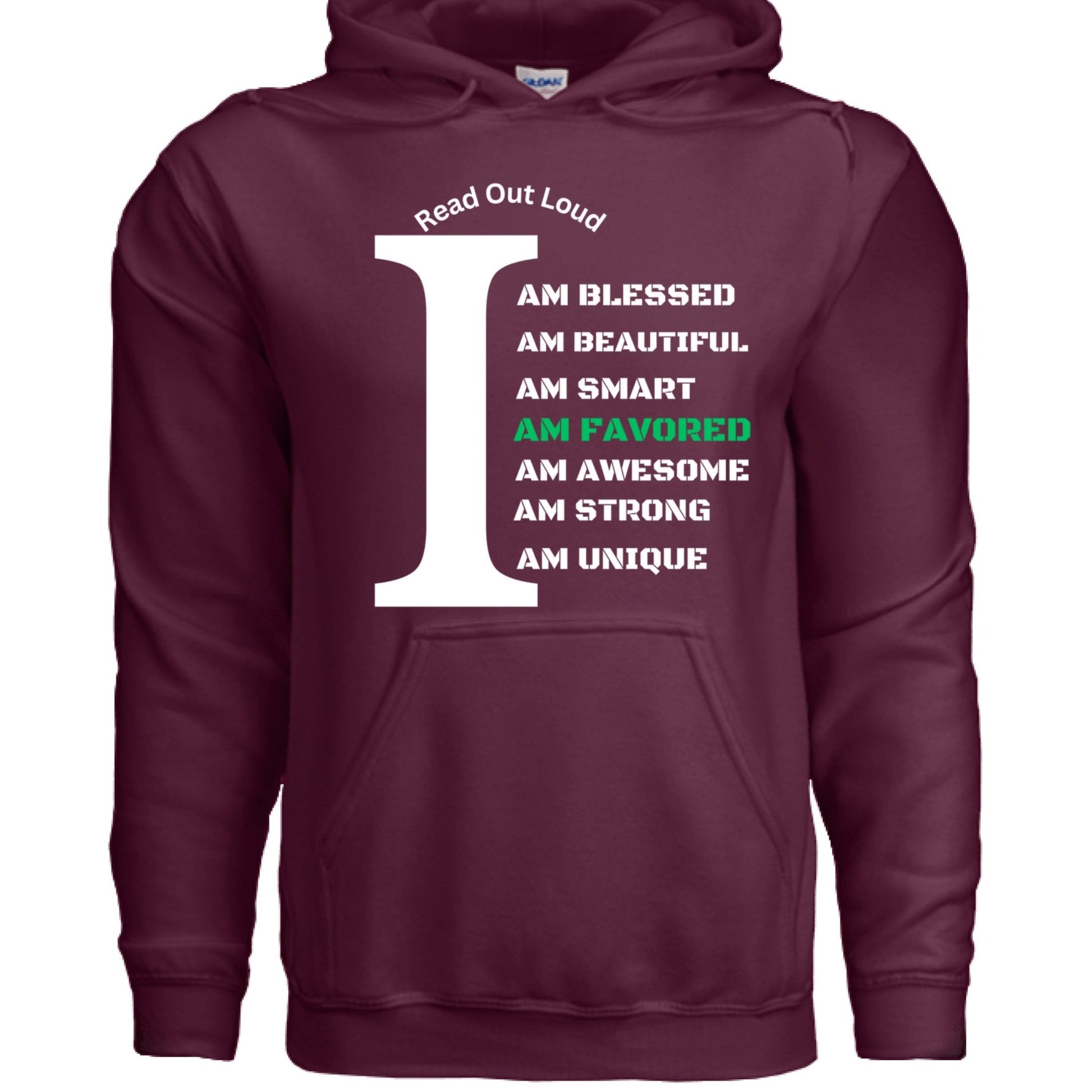 Read Out Aloud “I Am Favored” Men’s Hoodie – Declare It. Wear It. Believe It. - FAVOR OF GOD CLOTHING