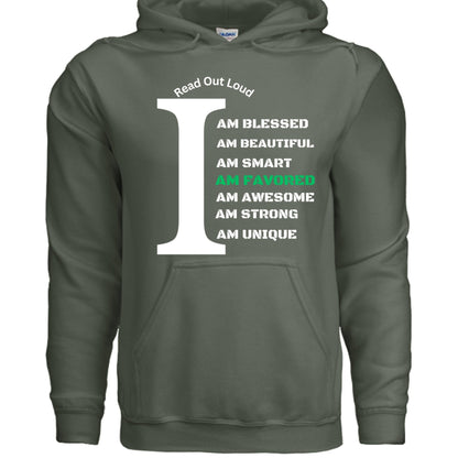 Read Out Aloud “I Am Favored” Men’s Hoodie – Declare It. Wear It. Believe It. - FAVOR OF GOD CLOTHING