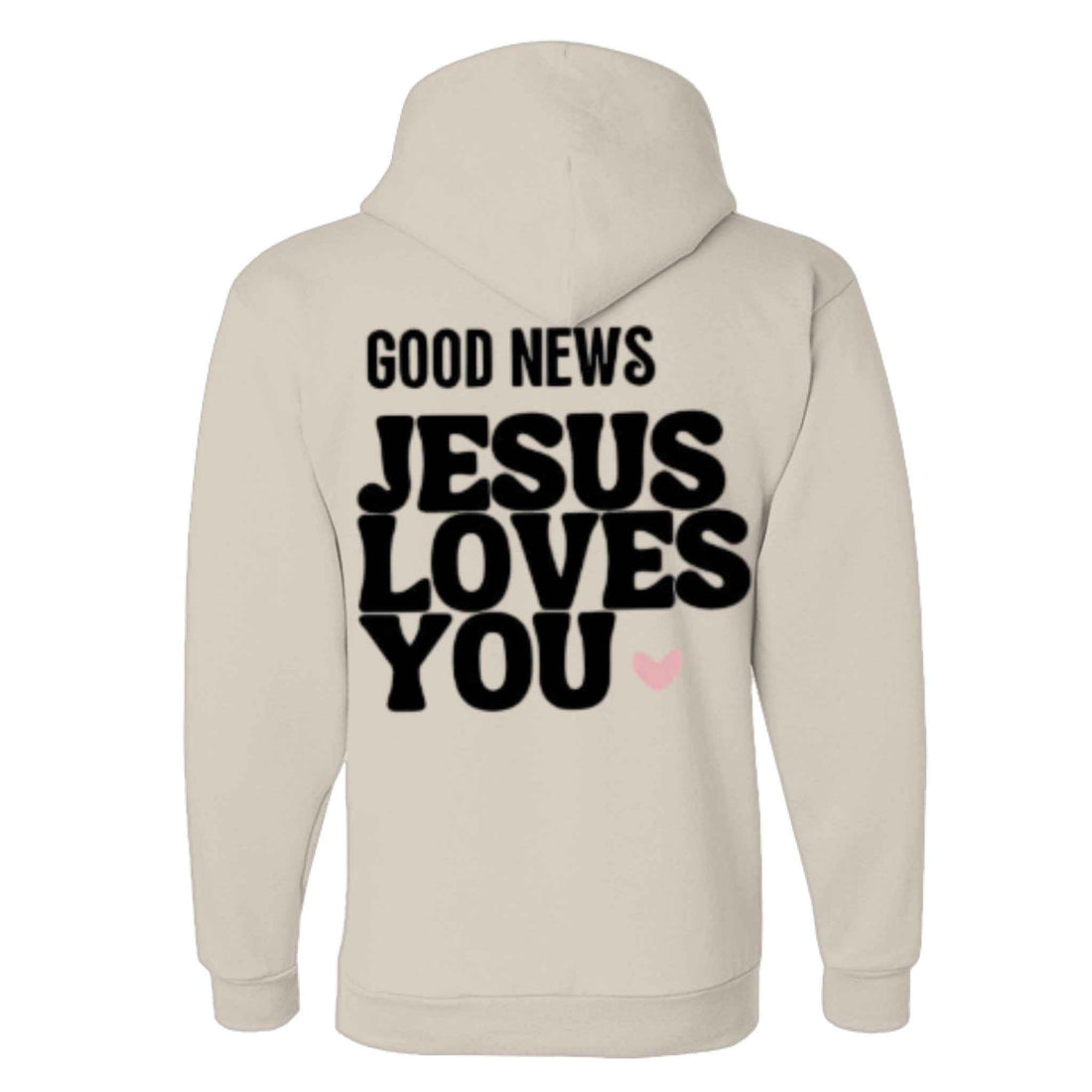 Unisex Fleece Hoodie with Good News Jesus Loves You&