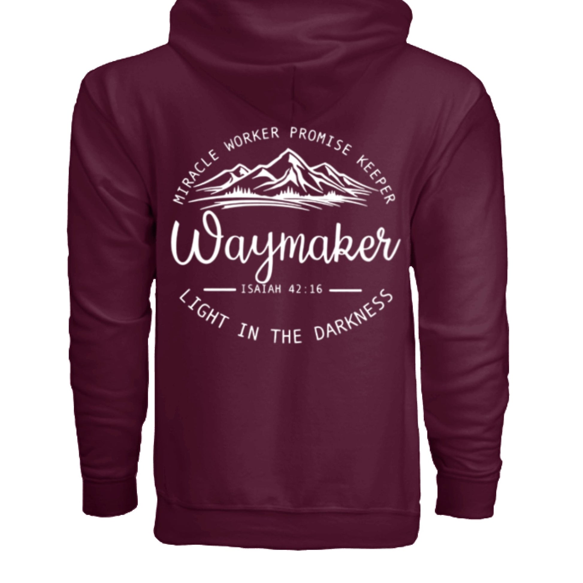 Unisex Way maker Faith Hoodie – Isaiah 42:16 Inspired - FAVOR OF GOD CLOTHING