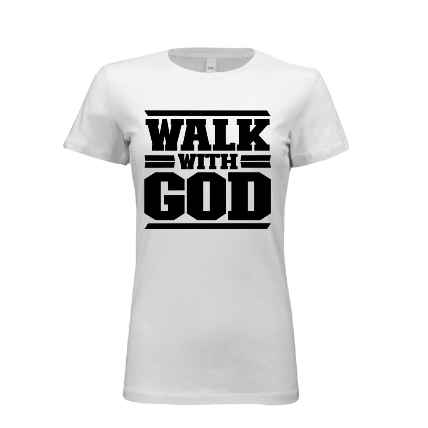 WALK WITH GOD Women Tees | Christian clothing, faith | religious apparel | inspirational t-shirts - FAVOR OF GOD CLOTHING