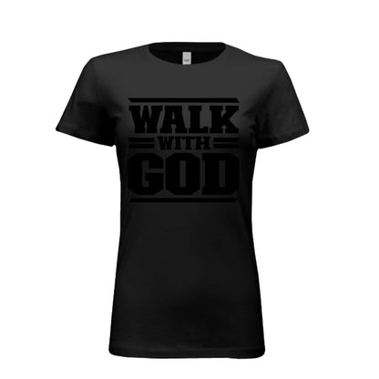 WALK WITH GOD Women Tees | Christian clothing, faith | religious apparel | inspirational t-shirts - FAVOR OF GOD CLOTHING