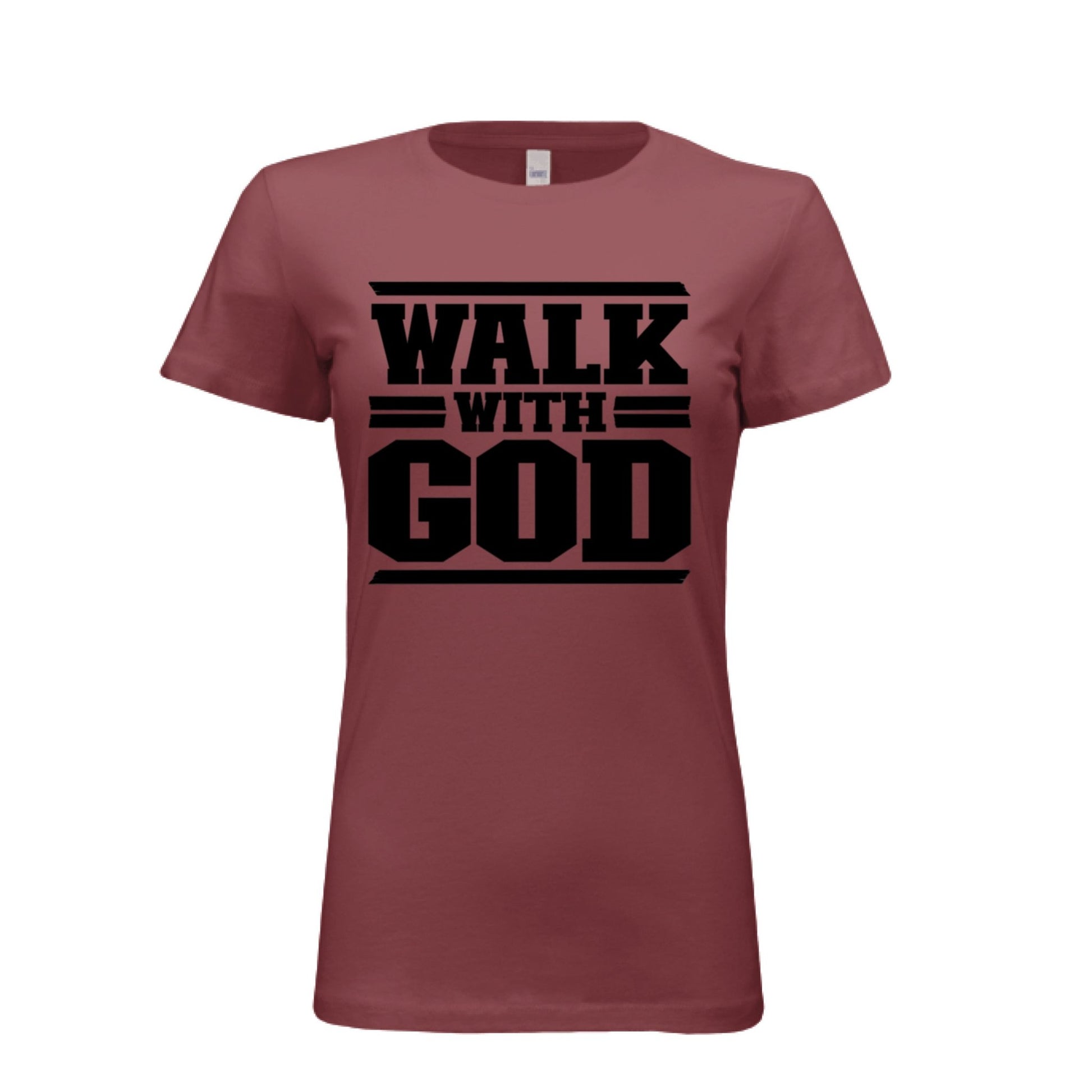 WALK WITH GOD Women Tees | Christian clothing, faith | religious apparel | inspirational t-shirts - FAVOR OF GOD CLOTHING