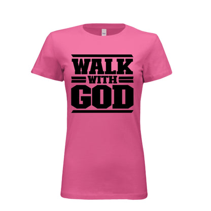 WALK WITH GOD Women Tees | Christian clothing, faith | religious apparel | inspirational t-shirts - FAVOR OF GOD CLOTHING