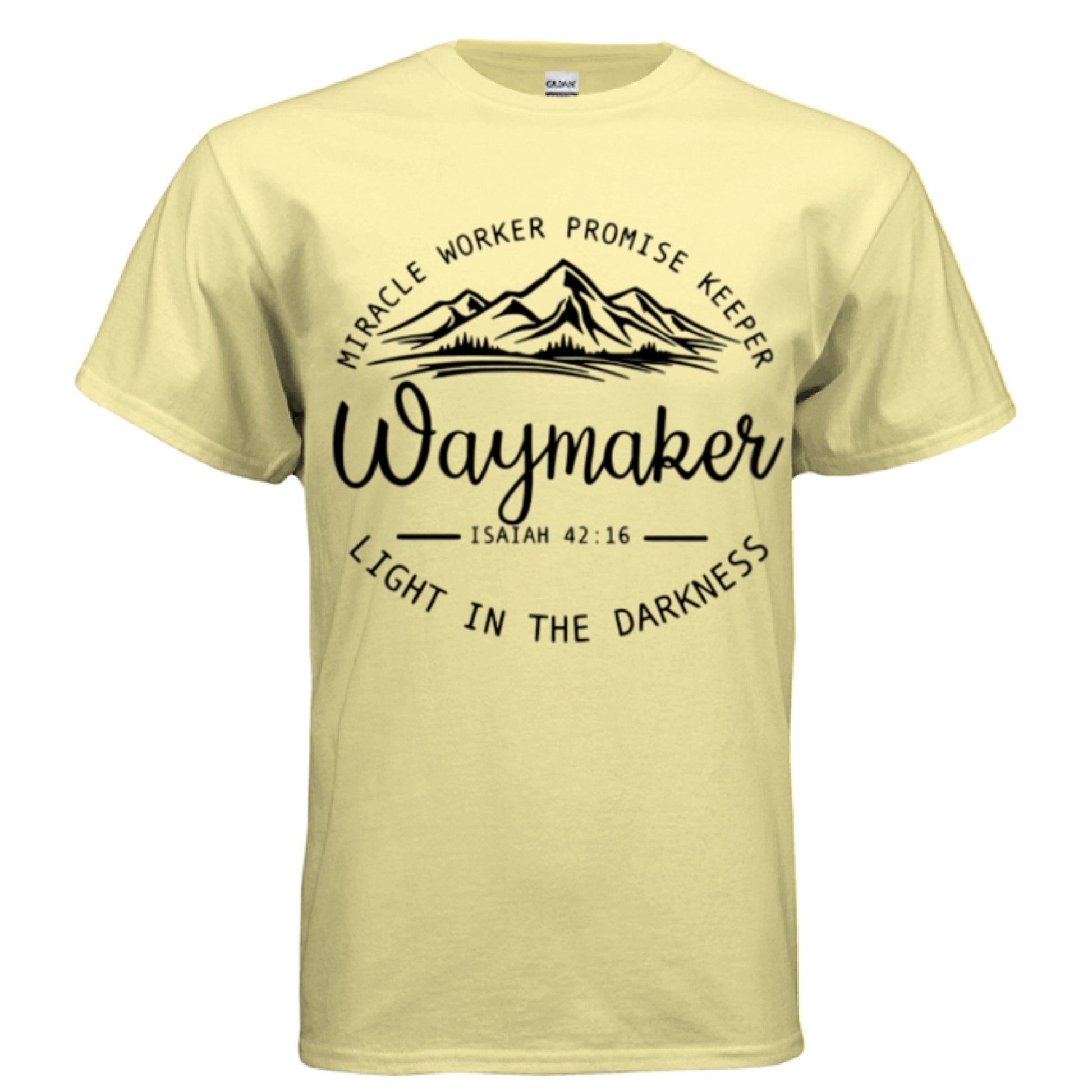 Unisex Way maker Faith Tee – Isaiah 42:16 Inspired - FAVOR OF GOD CLOTHING