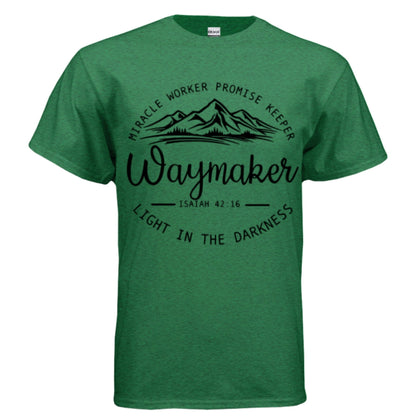 Unisex Way maker Faith Tee – Isaiah 42:16 Inspired - FAVOR OF GOD CLOTHING