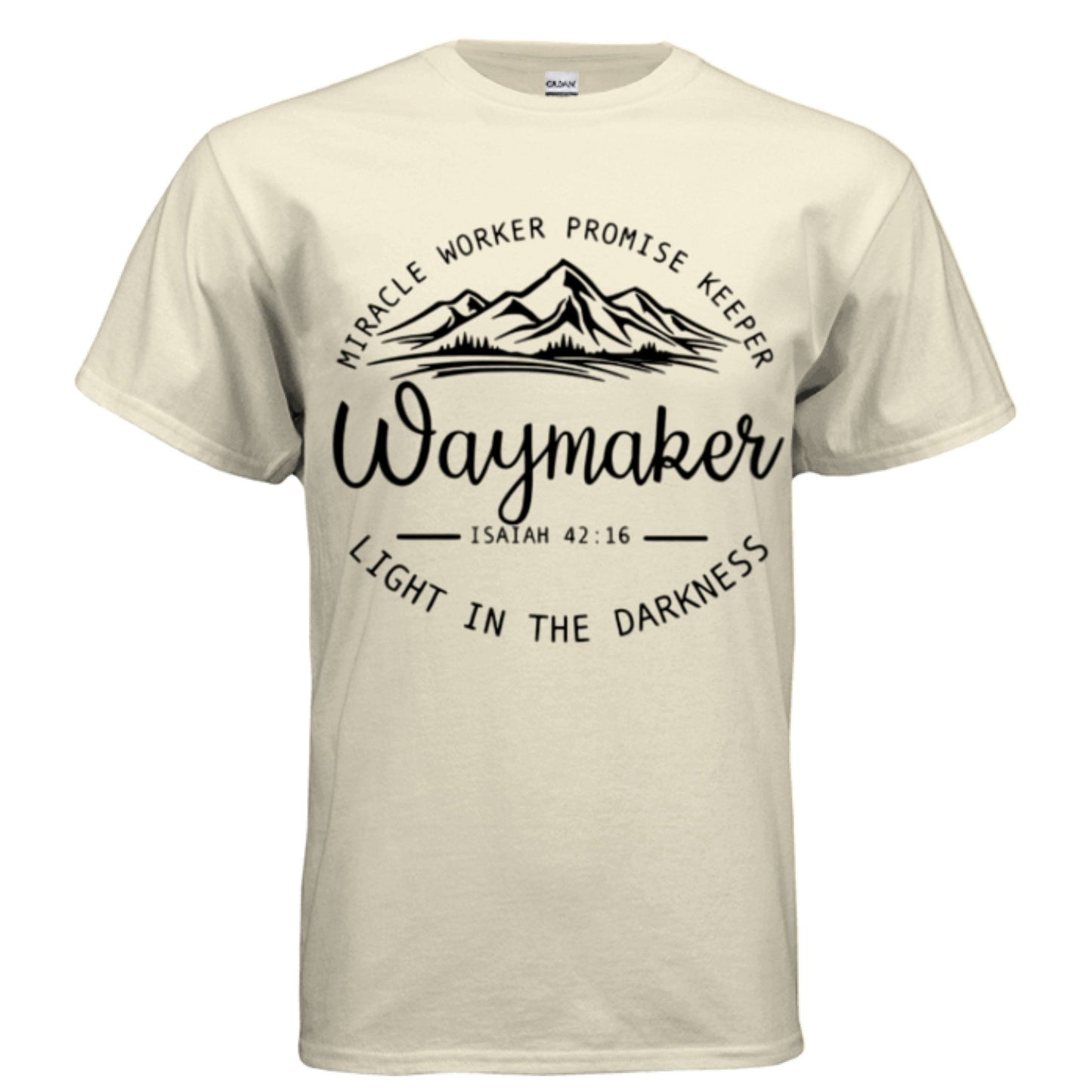 Unisex Way maker Faith Tee – Isaiah 42:16 Inspired - FAVOR OF GOD CLOTHING