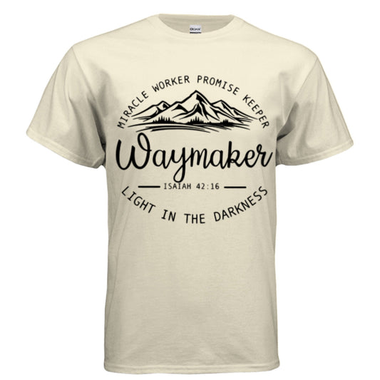 Unisex Way maker Faith Tee – Isaiah 42:16 Inspired - FAVOR OF GOD CLOTHING
