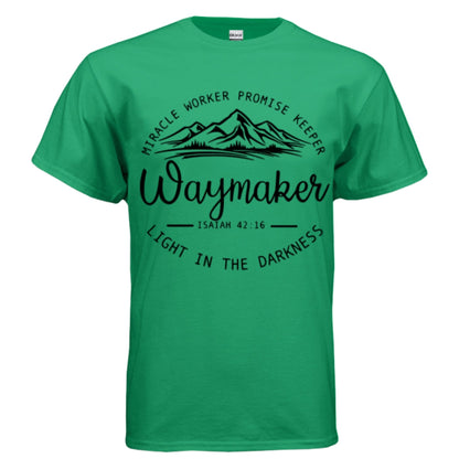 Unisex Way maker Faith Tee – Isaiah 42:16 Inspired - FAVOR OF GOD CLOTHING