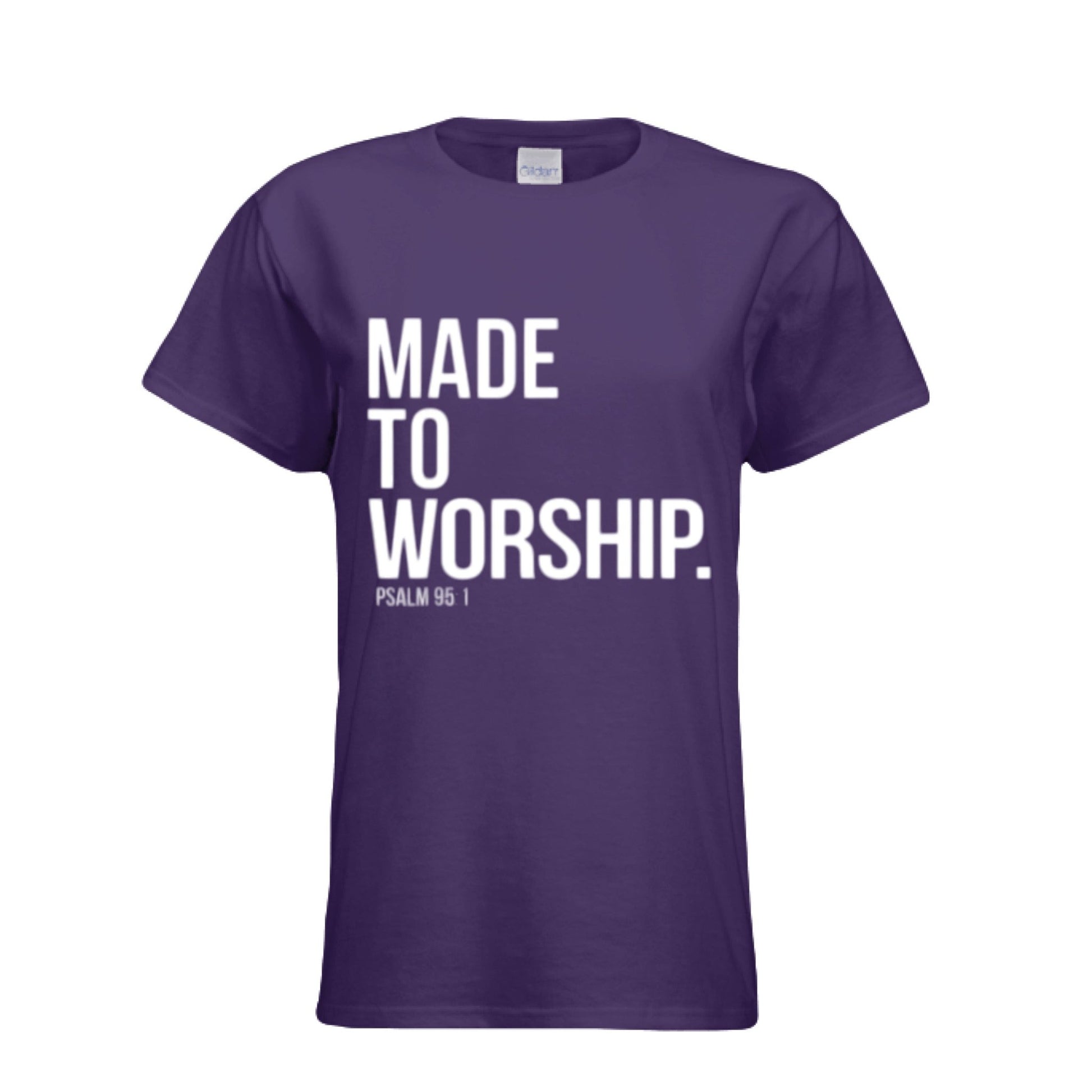 Women Made to Worship T-shirt ! Faith Apparel, Gift for Christians, Cozy Church Wear, Inspirational Gift - FAVOR OF GOD CLOTHING
