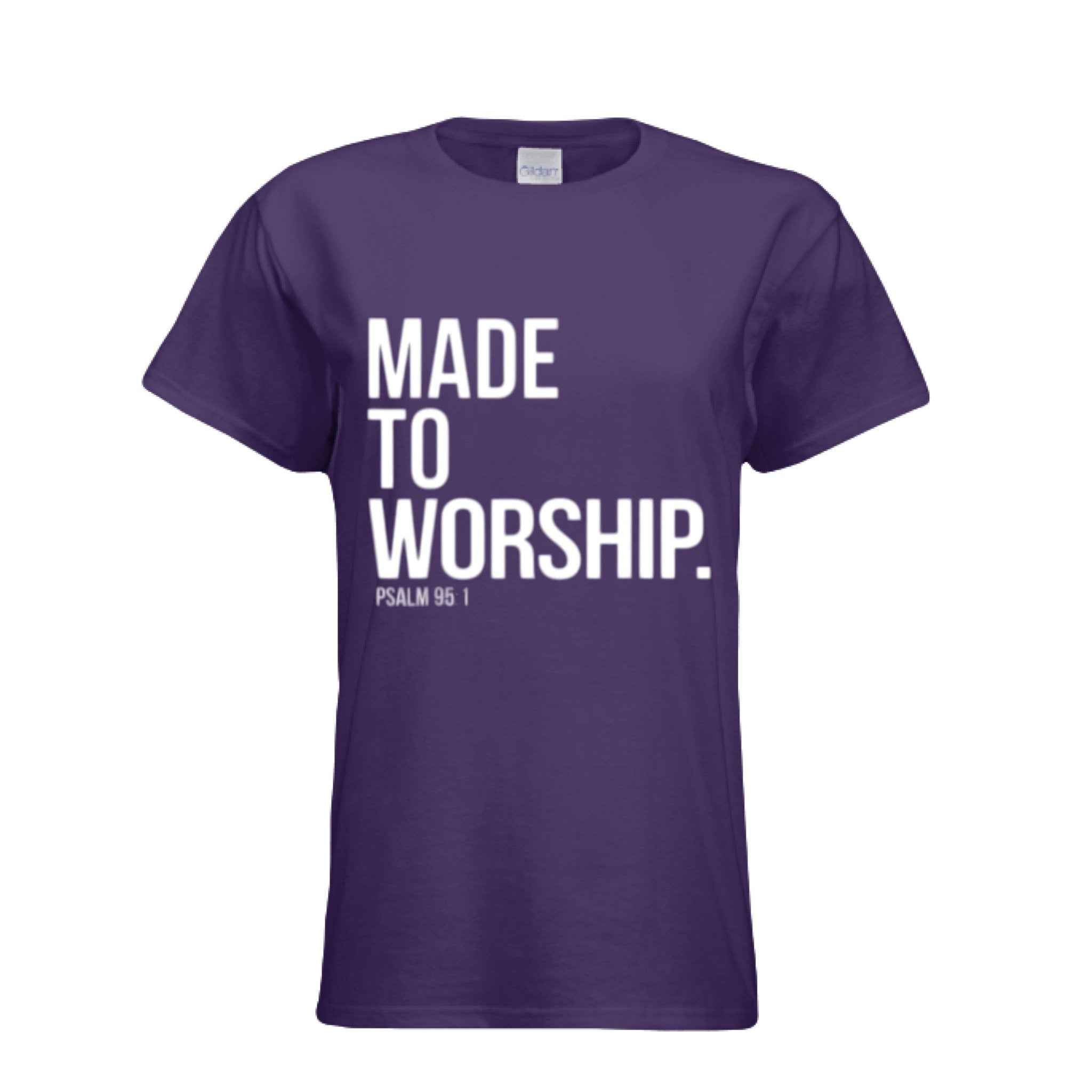 Women Made to Worship T-shirt ! Faith Apparel, Gift for Christians, Church Wear, Inspirational Gift
