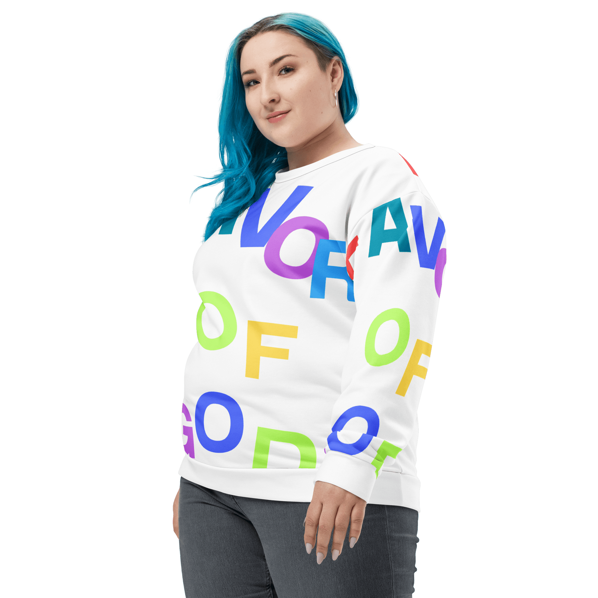 Women Favor of God All over Print Sweatshirt | Christian clothing |Faith |religious |inspirational - FAVOR OF GOD CLOTHING