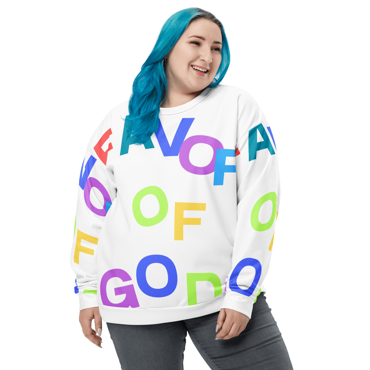 Women Favor of God All over Print Sweatshirt | Christian clothing |Faith |religious |inspirational - FAVOR OF GOD CLOTHING
